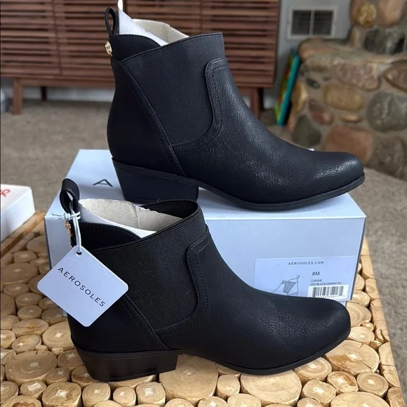 Aerosoles Women's SQUARE AWAY Ankle Boot - Punk-Inspired Studded Bootie With Comfort Heel